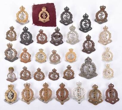 Grouping of Royal Army Medical Corps Cap and Collar Badges