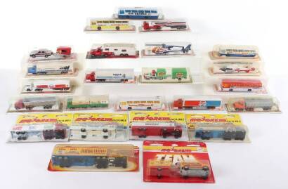 Twenty Five boxed Majorette Commercials vehicles in blister packs and punched header cards