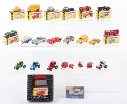 Nine Schuco Piccolo boxed 1:90 scale models