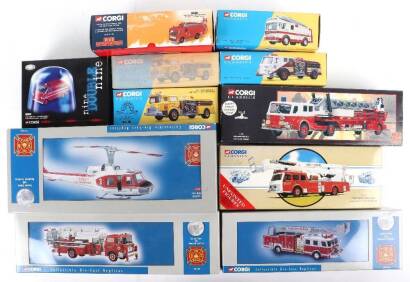 Eleven boxed Corgi Toys Fire & Rescue diecast vehicles,