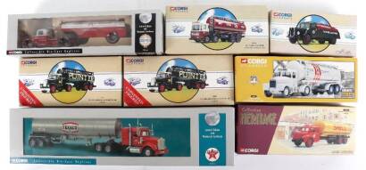 Eight Corgi Toys Diecast Tankers