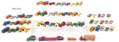 Collection of Matchbox 1:75 toy cars, commercial vehicles