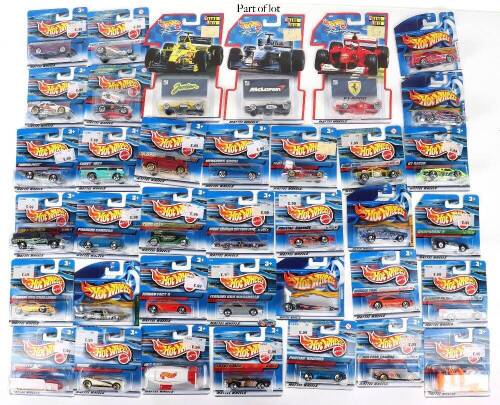 Large Quantity of Hot Wheels carded diecast toy models