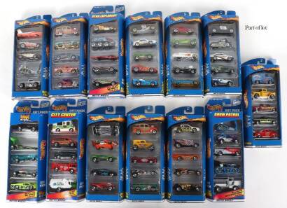 Small quantity of Hot Wheels carded diecast toy models sets/single blister packs