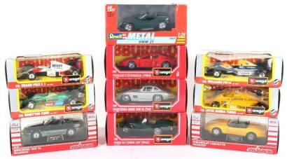 Ten 1:24 scale Boxed Diecast Model Cars