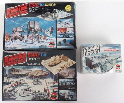 Three Star Wars Empire strikes back Airfix boxed model kits