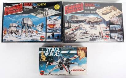 Three Star Wars Airfix boxed model kits