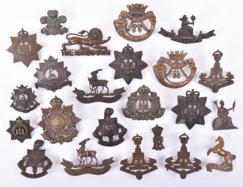 Selection of British Infantry Officers Bronze Collar Badges