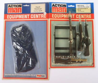 Two Palitoy Action Man Equipment Centre Carded items