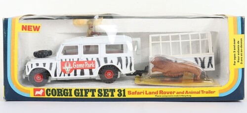 Corgi Gift Set 31 Safari Land Rover and Animal Trailer
