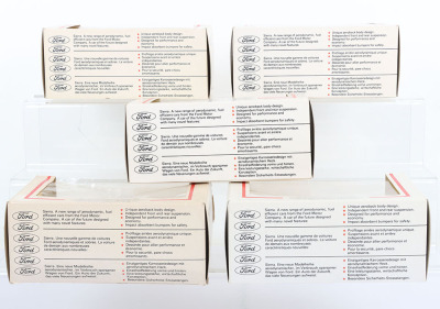 Five Corgi 299 Ford 2.3 Sierra Ghia models In Ford Edition Boxes, circa 1982 - 2