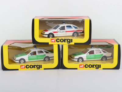 Three Corgi Ford Sierra Ghia Police Cars