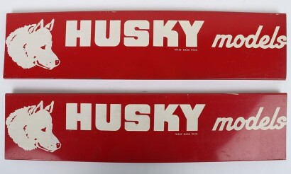 Two Husky Models Metal Tin Shop Signs