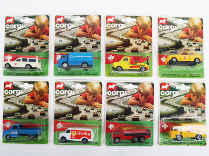 Eight Swiss Export Issue Corgi Juniors