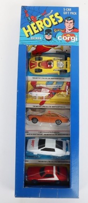 Scarce Corgi Juniors Heroes Reeves International USA 5 Car Gift Pack