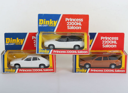 Three Dinky 123 Princess 2200HL Saloon cars