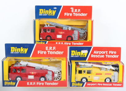 Three Dinky Toys Fire Appliance Vehicles