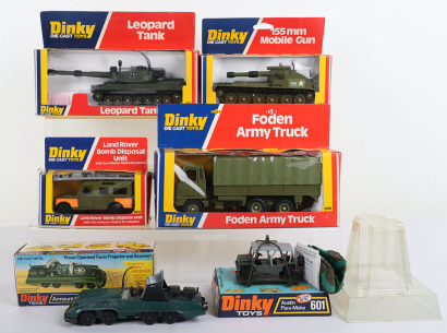 Six Dinky Toys Military Models