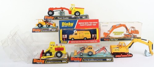 Six Dinky Toys Road Construction Models