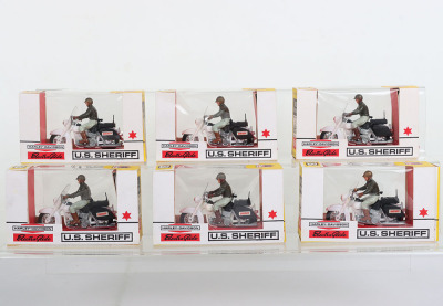 Britains Ltd Trade Carton of Six 9692 U.S. Sherrif Harley Davidson Electra Glide Motorcycles