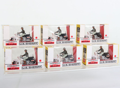 Britains Ltd Trade Carton of Six 9692 U.S. Sherrif Harley Davidson Electra Glide Motorcycles - 2