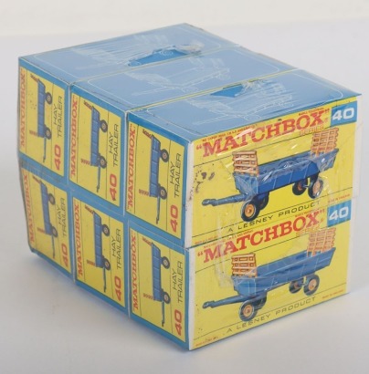 Matchbox Lesney Regular wheels Trade pack of six 40c Hay Trailers