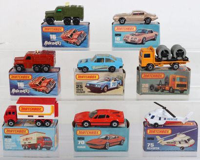 Seven Boxed Matchbox Lesney Superfast Models