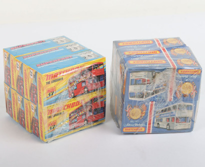 Two Matchbox Superfast Shrunk Wrapped Model Buses