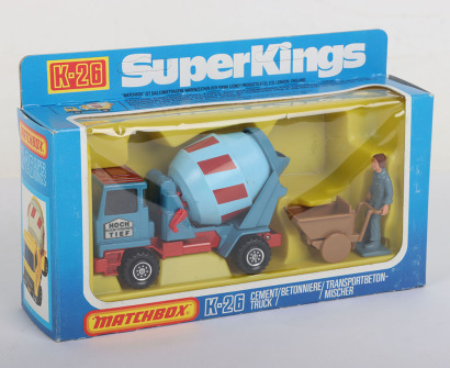 Scarce Matchbox SuperKings K-26 Cement Truck German Export Issue HOCH & TIEF