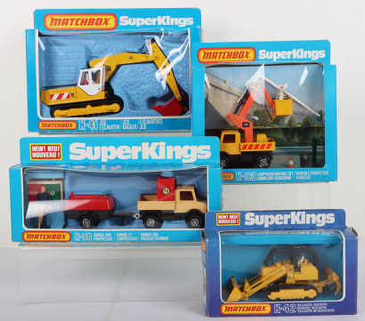 Four Matchbox SuperKings Construction Vehicles