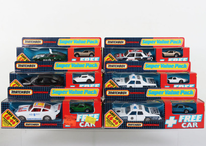 Six Matchbox SuperKings Super Value Packs Plus free 1:75 car