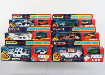 Six Matchbox SuperKings Super Value Packs Plus free 1:75 car