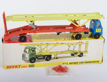 Dinky Toys 974 A.E.C Hoynor Car Transporter, scarce black plastic wheel hubs