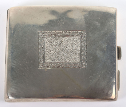 An Edwardian silver cigarette case