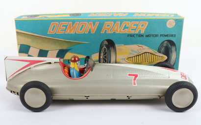 HTC Japan Tinplate Demon Racer Toy Car