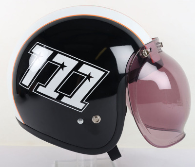 Custom Delroy Motorcycle open Face Helmet - 3