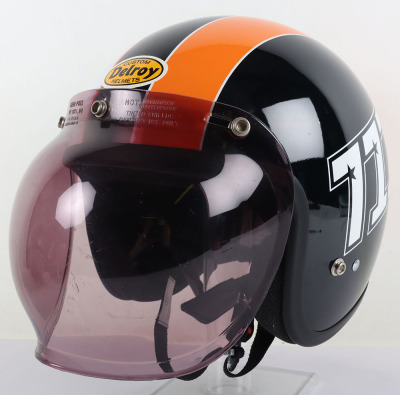 Custom Delroy Motorcycle open Face Helmet - 6