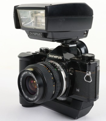 A Black Olympus OM-1 MD SLR Camera - 7