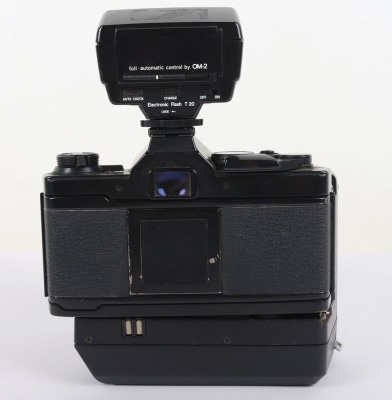 A Black Olympus OM-2 Spot/Program Camera and Lenses - 8