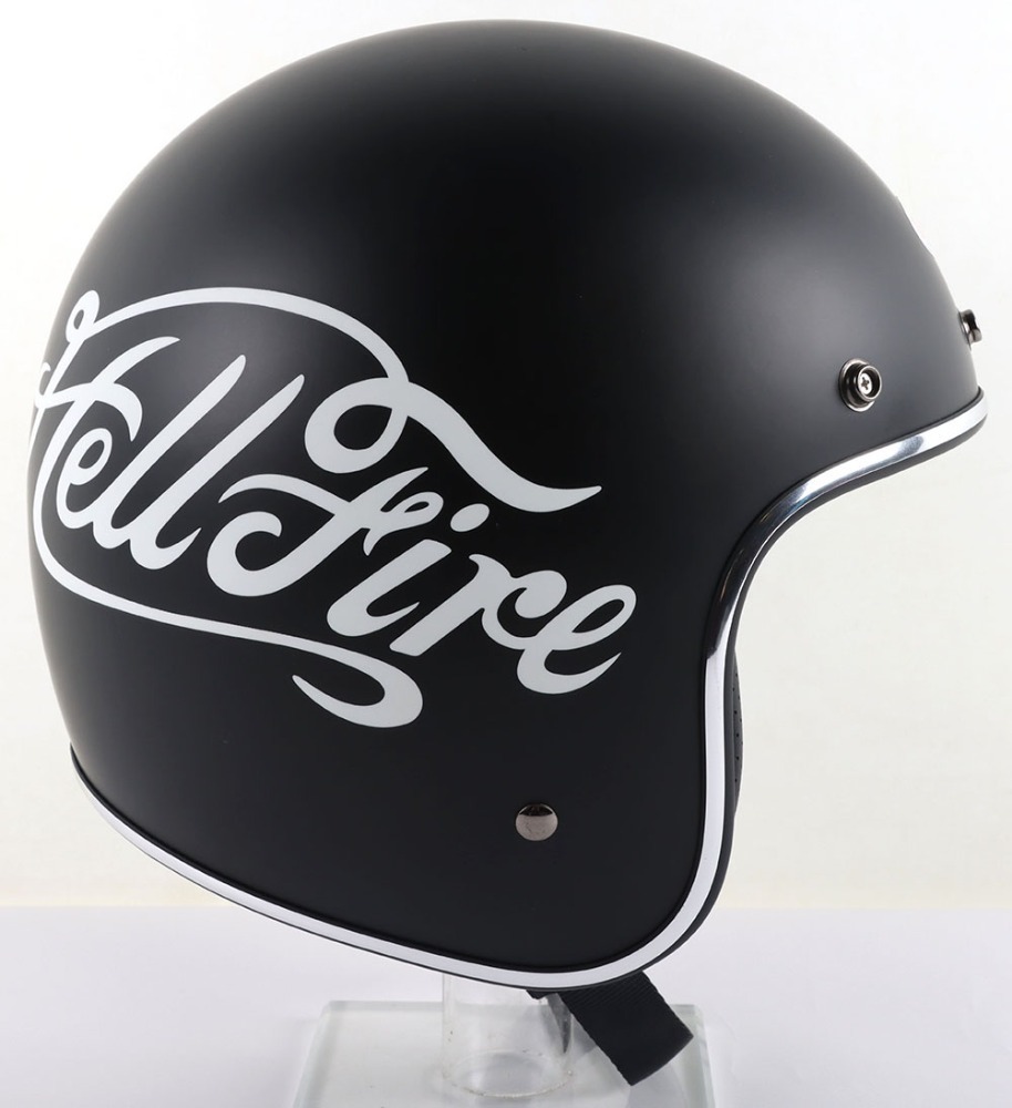 bell full face flame helmet with Hand Painted Flames Chasing Freedom including Bells Overbrow Ventilation design which channels air into the brow of the helmet itself and over the head Bell Arrow Helmet - Optimum
