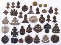 25x WW2 War Economy Plastic Cap and Collar Badges