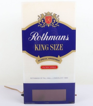 Rothmans King-size Cigarette Shop Display light & Digital Clock