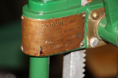 A Godwin Model P2 Hand Cranked Skeleton Petrol Pump - 5