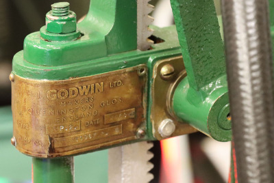 A Godwin Model P2 Hand Cranked Skeleton Petrol Pump - 6