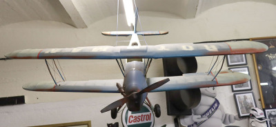 A Large Wooden Model of a Two-seater Rothmans Aerobatic Team Bi-Plane - 3