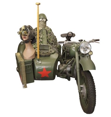 A Russian IMZ Ural K750 Military Motorcycle and Sidecar. Registration no. KBY 410C.Frame no.40234. Engine no.67876.