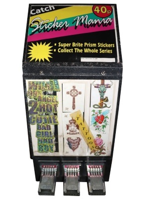 Vintage Coin Operated Tattoo Sticker and Decals Machine