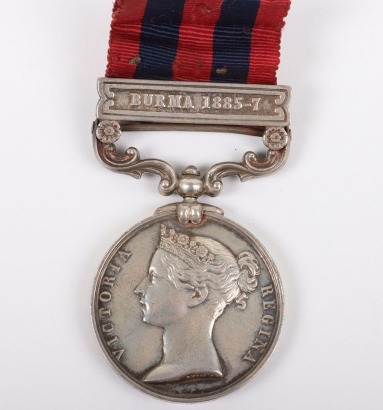 Indian General Service Medal to the Scottish Division Royal Artillery for the Third Burmese War