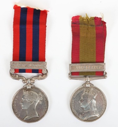 Victorian Afghanistan & India Campaign Medal Pair to the Rifle Brigade