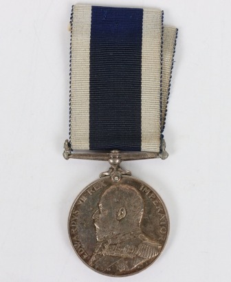 Edwardian Royal Navy Long Service Medal to a Ships Steward